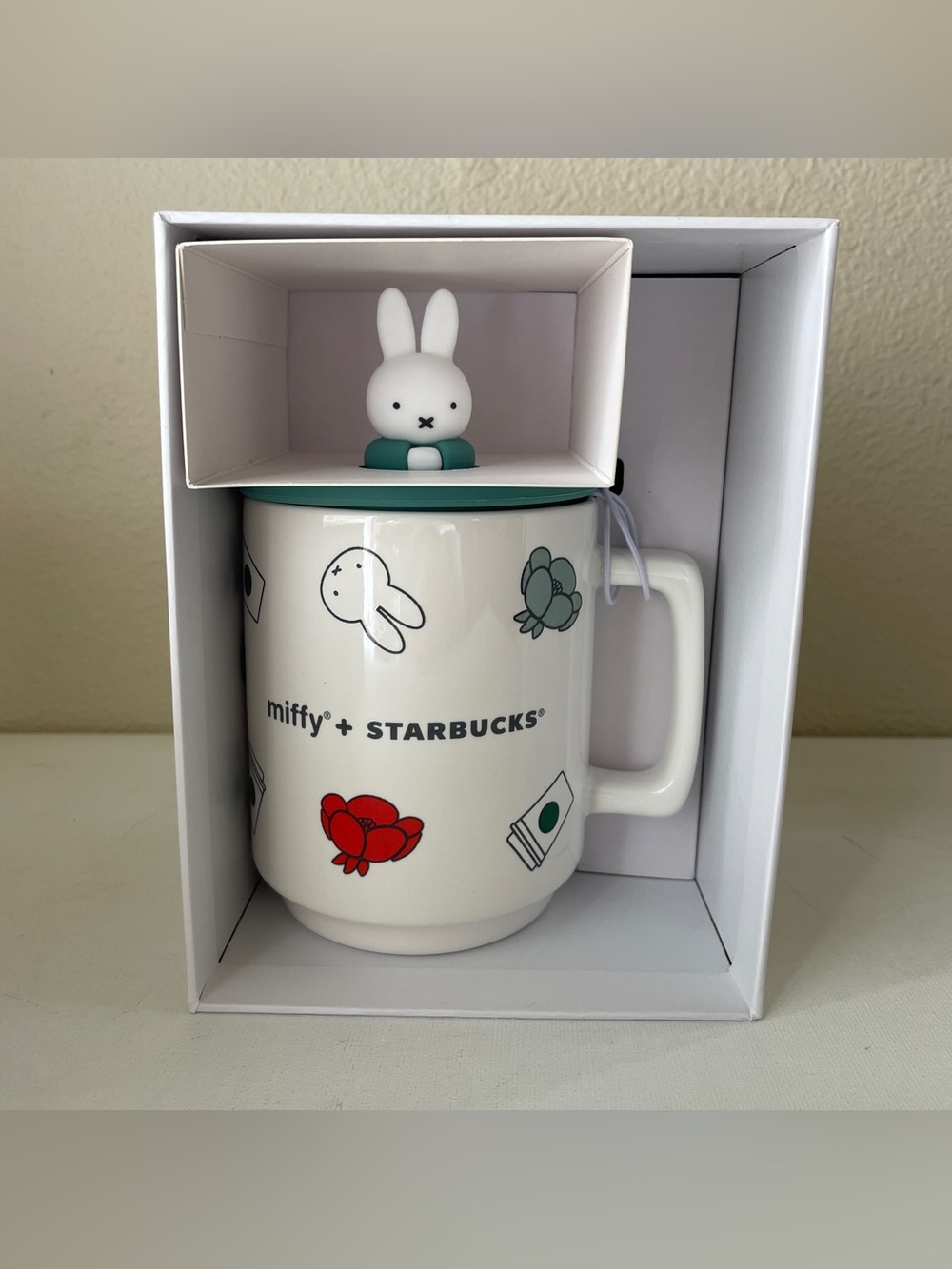 Starbucks x Miffy 2026 Ceramic Mug With Silicone Topper 14oz **Limited Edition**